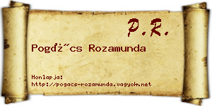 Pogács Rozamunda névjegykártya